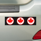 Esdoornblad uit Canada in een Ring Bumpersticker (Op auto)
