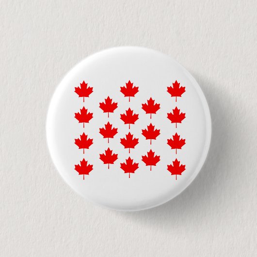 Esdoornblad van Canada, esdoornblad van Canada, Ca Ronde Button 3,2 Cm (Voorkant)