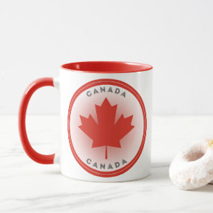 Esdoornblad van Canada in cirkelvorm Mok