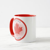 Esdoornblad van Canada in cirkelvorm Mok (Voorkant links)