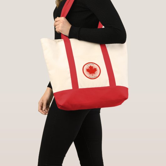 Esdoornblad van Canada in cirkelvorm Tote Bag (Voorkant (product))