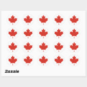 ESDOORNBLAD VAN CANADA RONDE STICKER (Vel)