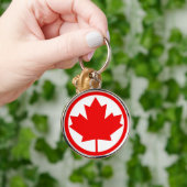 Esdoornblad van Canada Sleutelhanger (Hand)