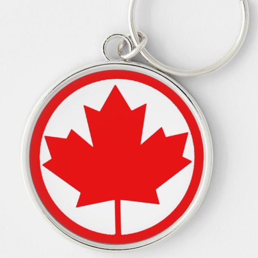 Esdoornblad van Canada Sleutelhanger (Voorkant)