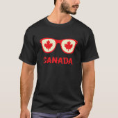 Esdoornblad zonnebril Canadese vlag Canada-dag 202 T-shirt (Voorkant)