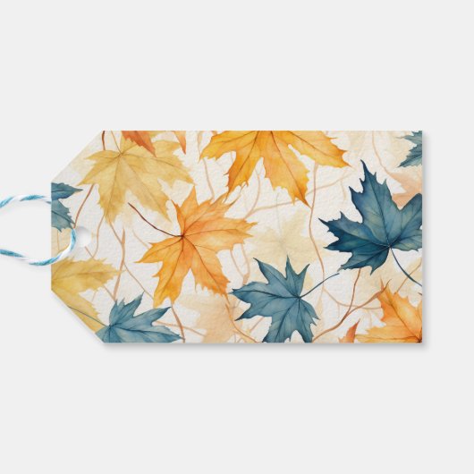 Esdoornbladeren Bedankt Thanksgiving Brunch Diner Cadeaulabel (Achterkant Horizontaal)