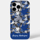 Esdoornbladeren Blauw op Houtskool Telefoonhoes Case-Mate iPhone Case (Achterkant)