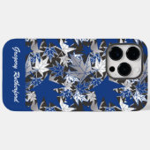 Esdoornbladeren Blauw op Houtskool Telefoonhoes Case-Mate iPhone Case (Achterkant (horizontaal))