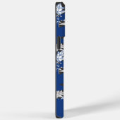 Esdoornbladeren Blauw op Houtskool Telefoonhoes Case-Mate iPhone Case (Achterkant / Rechts)