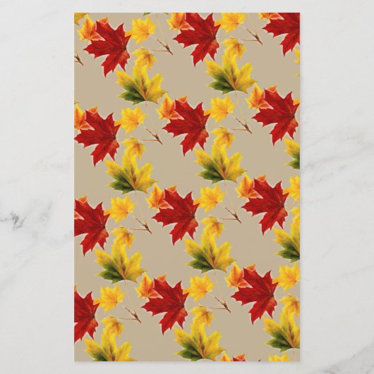  esdoornbladeren - bruiloft Programma Papieren Bla (Achterkant)