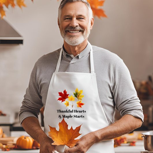  esdoornbladeren - Dankbare quote Lang Schort