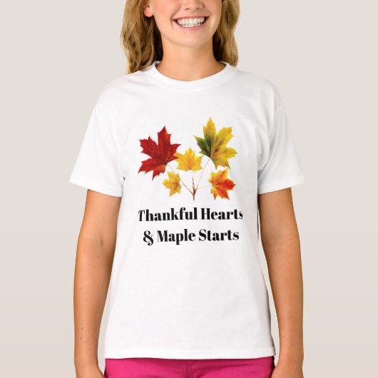 esdoornbladeren - Dankbare quote T-shirt (Voorkant)