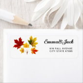  esdoornbladeren -gepersonaliseerd etiket (Insitu)