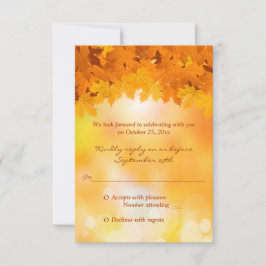 Esdoornbladeren Herfstpracht Trouw RSVP Kaart