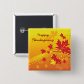 Esdoornbladeren in herfstkleuren aangepaste knop vierkante button 5,1 cm (Voorkant /achterkant)