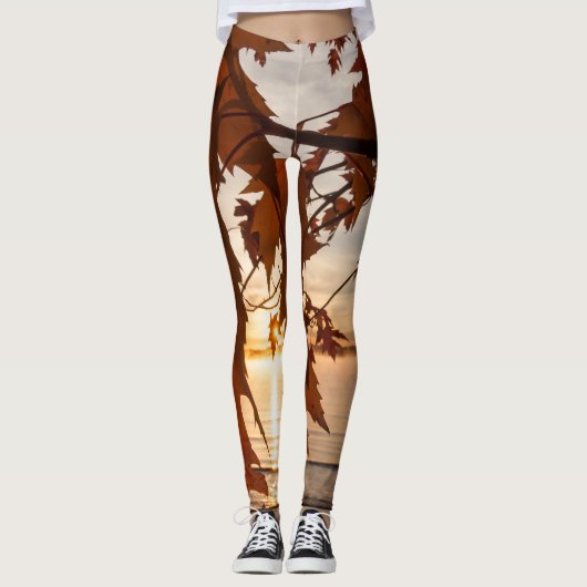 Esdoornbladeren leggings (Voorkant)