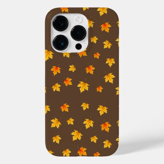Esdoornbladeren op bruine achtergrond Case-Mate iPhone case (Achterkant)