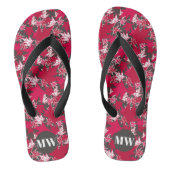 Esdoornbladeren op een houtskool achtergrond Flip  Teenslippers (Voetbed)