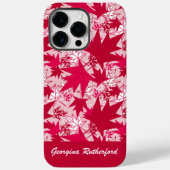Esdoornbladeren op een roze achtergrond telefoonho Case-Mate iPhone case (Achterkant)