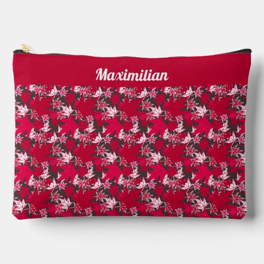 Esdoornbladeren op houtskool - GROTE accessoire za Etui (Voorkant)