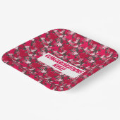 Esdoornbladeren op papieren borden met houtskoolac papieren bordje (Gebogen)