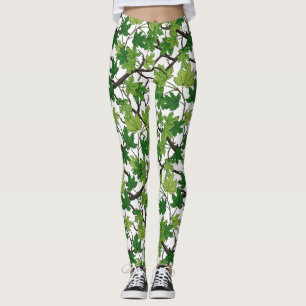 Esdoornbladeren op wit leggings