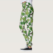 Esdoornbladeren op wit leggings (Links)