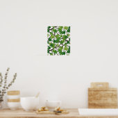 Esdoornbladeren op wit poster (Keuken)