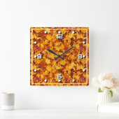 Esdoornbladeren patroon-25877 vierkante klok (Huis)