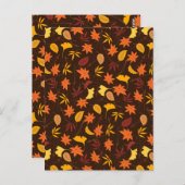 Esdoornbladeren patroon-45947 briefkaart (Voorkant / Achterkant)