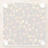 Esdoornbladeren patroon-45947 glazen onderzetter (Achterkant)