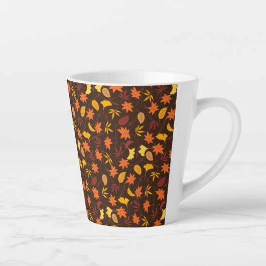 Esdoornbladeren patroon-45947 latte mok (Rechts)
