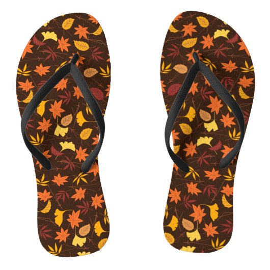 Esdoornbladeren patroon-45947 teenslippers (Voetbed)