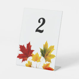  esdoornbladeren reclamebord met voetstuk