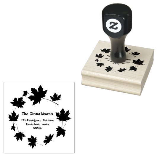 esdoornbladeren, retouradres stempel (Gestempeld)