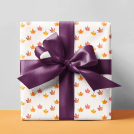 Esdoornbladeren vallen Baby Shower Cadeaupapier