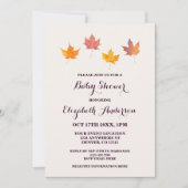 Esdoornbladeren vallen Baby Shower Kaart (Voorkant)