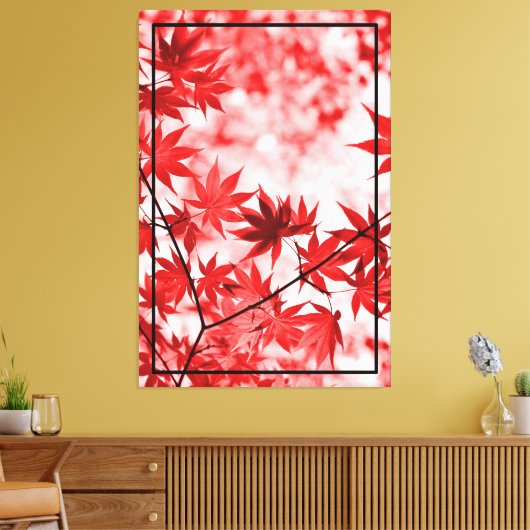 Esdoornbomen bladeren ontwerp canvas afdruk (Insitu (Woonkamer))