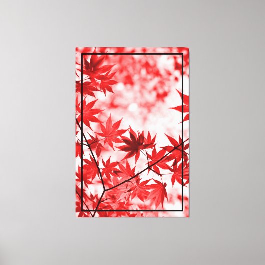 Esdoornbomen bladeren ontwerp canvas afdruk (Voorkant)