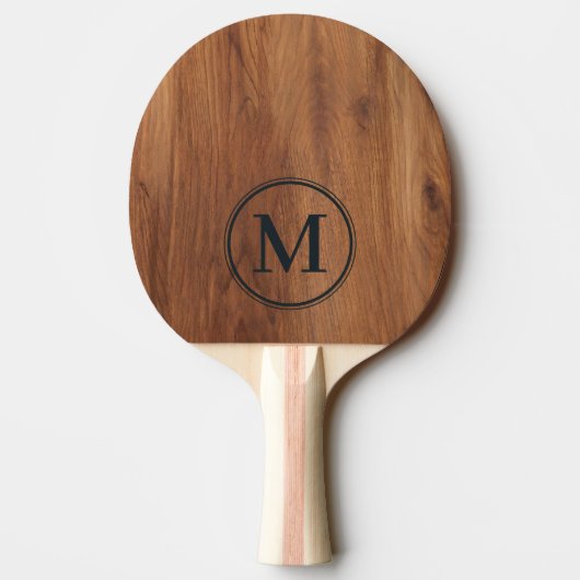 Esdoornhout Monogram BK Tafeltennisbatje (Achterkant)