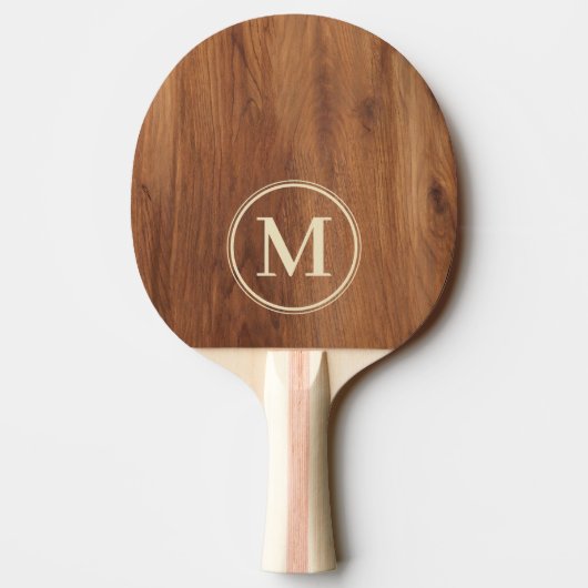 Esdoornhout Monogram Tafeltennisbatje (Achterkant)