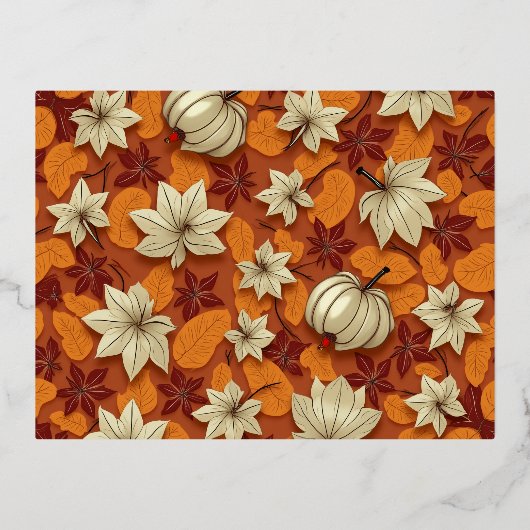 Esdoornkaart Folie Feestdagen Briefkaart (Voorkant)