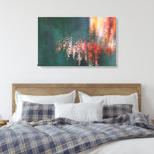 Esdoornreflecties abstract canvas afdruk (Insitu (Slaapkamer))