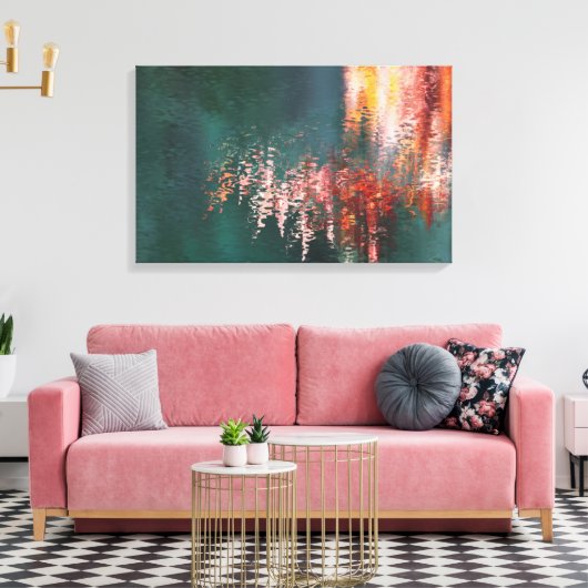 Esdoornreflecties abstract canvas afdruk (Insitu (Woonkamer))