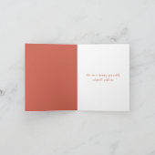 Esdoorns laat accent terracotta gradiënt bedankkaart (Binnen)