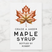 Esdoornsiroop etiket (Enkel label)