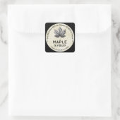 Esdoornsiroop etiket met blad (Tas)