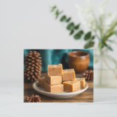 Esdoornsiroop Fudge Recept Briefkaart (Staand voorkant)