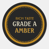 Esdoornsiroop Grade A Amber Zwart en Goud Label (Voorkant)