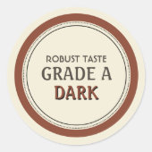 Esdoornsiroop Grading Label Dark (Voorkant)
